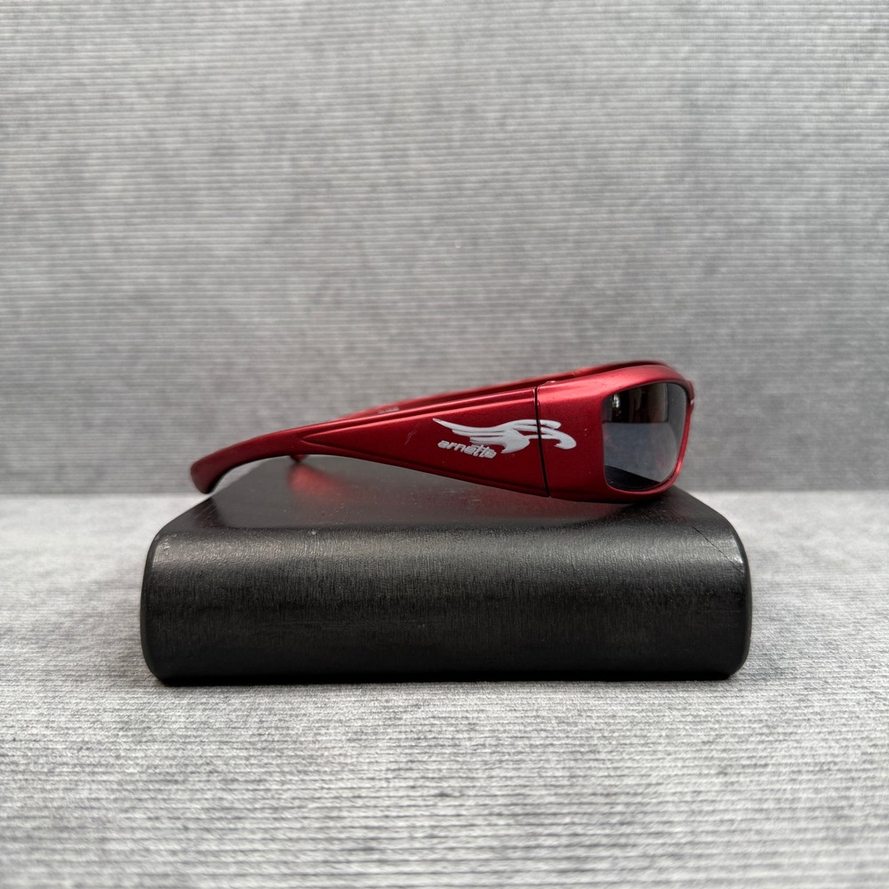 Arnette D1805 Y2K Sunglasses Metallic Red Wrap Sport Dark Tint Lenses Men Womens